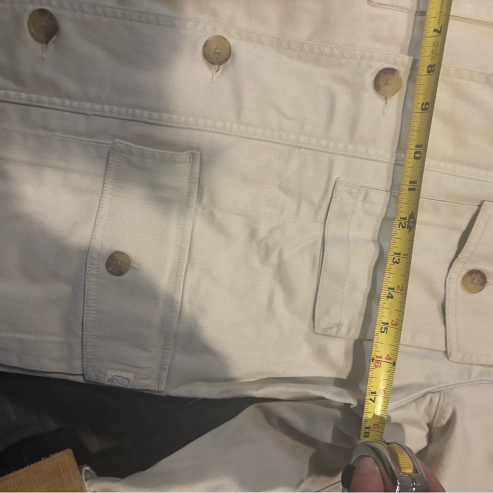 NWOT Vineyard Vines Off-White and Brown Barn Jacket with corduroy collar. - Picture 8 of 10